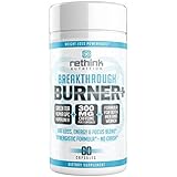Rethink Nutrition Fat Burner, Nootropic, Caffeine, Intense Focus With Huperzine A, Energy, Weight Loss Supplement Pills, Green Tea Extract, Diet Pill for Men &amp; Women, Melt Belly Fat, 60 Capsules