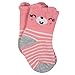 Gerber Baby 8-Pair Wiggle Proof Sock, Animal Face Girl, 0-6 Months