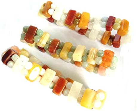 KARATGEM Natural Jadeite Jade Bangle Adjustable Rope Bracelet Bangle (Mix Color)