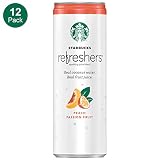 Starbucks, Refreshers with Cocounut Water, Peach Passion Fruit, 12 fl oz. cans (12 Pack) (Packaging May Vary)