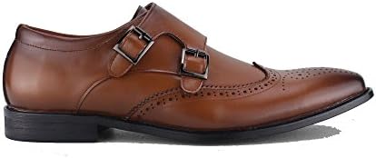 Mister Carlo Luther Mens Double Monk Strap Shoes Tan
