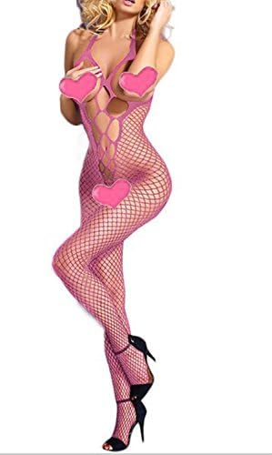 FunnnyRabbbit Women Sexy Lace Fishnet Lingerie Crotchless Bodysuit Bodystocking Sleepwear