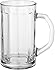 Circleware 55673 Glass Beer Mugs with Handle, Set of 2 Heavy Base Fun Entertainment Glassware Beverage Drinking Cups for Water, Wine, Juice and Bar Dining Decor Novelty Gift, 16.4 oz, Downtown Pub 2pc