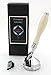Deluxe Imitated Ivory Handle Razor Set with Chrome Mach 3 Razor Stand - Accepts Mach 3 Blades. Deluxe shaving set, Wet Shave kit, Fusion Razor Stand, Gifts for Dad, Boyfriend Gifts, Birthday Gifts for Dad, Anniversary Gifts for Him, Dad Gifts, Boyfriend Gifts for Him, Dad Gifts From Daughter, Personalized Gifts for Dad