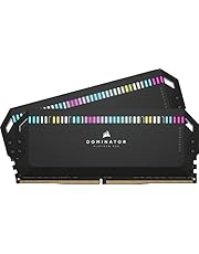 Corsair Dominator Platinum RGB DDR5 64GB (2x32GB) DDR5 5600MHz C40 Intel Optimised Desktop Memory (Onboard Voltage Regulation, Patented CORSAIR DHX Cooling, 12 Ultra-Bright CAPELLIX RGB LEDs) Black