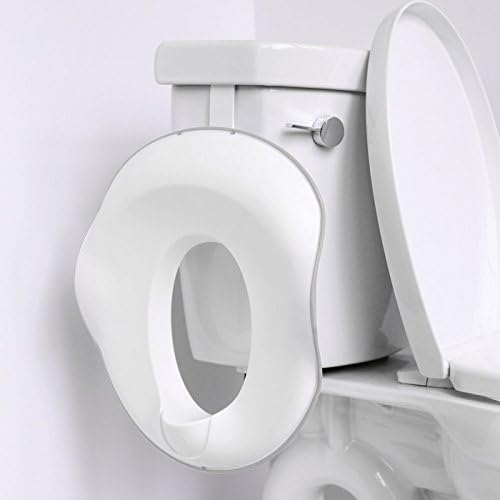 Ubbi Adjustable Toilet Trainer with Built-In Handles and Included Potty Hook for Easy Storage Grey - Image 4
