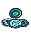 Agate Coaster Teal 3-3.5