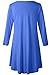 LARACE Women’s 3/4 Sleeve Casual Swing T-Shirt Dresses(2X, Blue)