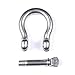 Mxeol Clevis Shackles D Ring Chain Shackle for Towing Stainless Steel 5/16 Inch (Pack of 3)