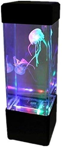 gadgetzone led medusa agua lampara de lava acuario con colorida cambio luces led relajante humor lampara infantil noche ligero de pilas