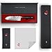 TUO Cutlery Damascus Santoku Knife 5.5 - Japanese 67 Layers VG-10 Damascus Steel with Case - Ring Series