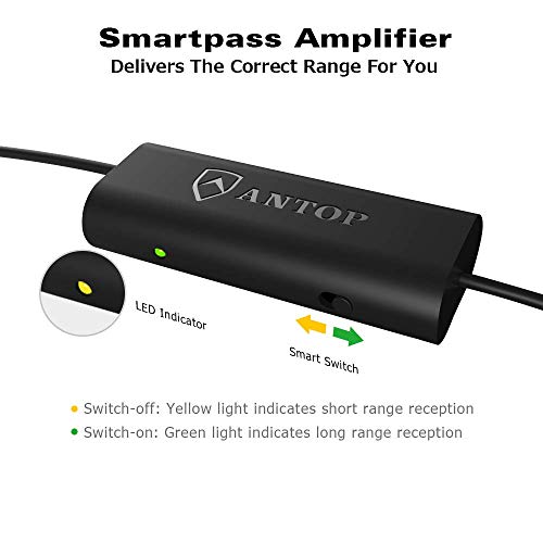 ANTOP New Generation UFO Outdoor TV Antenna 360 Omnidirectional Reception,Exclusive Smartpass Amplifier and Build in 4G LTE Filter, Fit Indoor/Outdoor/RV/Attic Use 65 Miles(Certified Refurbished) - Thumbnail 3