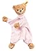 Steiff Sleep Well Teddy Bear Plush Comforter with Pink Pajamas, 14” Light Brown, Machine Washable (239533)