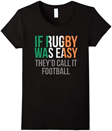 Womens Funny Irish Rugby T Shirt - Ireland Rugby Shirt XL Black