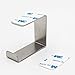 YYST Stainless Steel Headphone Headset Stand, Under Desk Headset Headphone Hanger Holder Hook Stick On Headphone Hook - NO Headphone (A)