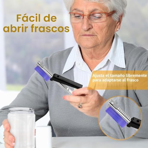 Abridor de latas manual ajustável, abridor de frascos em aço inoxidável, abridor de latas ajustável para mãos fracas Crianças, idosos, mulheres, pretos