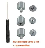 Michaelia M.2 Standoff and Screw for M.2 Drives,Asus motherboard M.2 Screw + Hex Nut Stand Off Spacer(3 sets)+1 pcs screwdriver