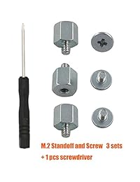 michaelia M.2 Standoff y tornillos para M.2 Drives, Asus placa base M.2 tornillo + tuerca hexagonal soporte Off Espaciador (3 juegos) + 1 pcs destornillador