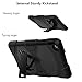 iPad 5th/6th Generation Case, iPad 9.7 2018/2017 Case, Angelan Heavy Duty Three Layer Ultra Hybrid Silicone+Hard PC Bumper Full-Body Protective Case Cover with Kickstand for New iPad 9.7 Inch,Black