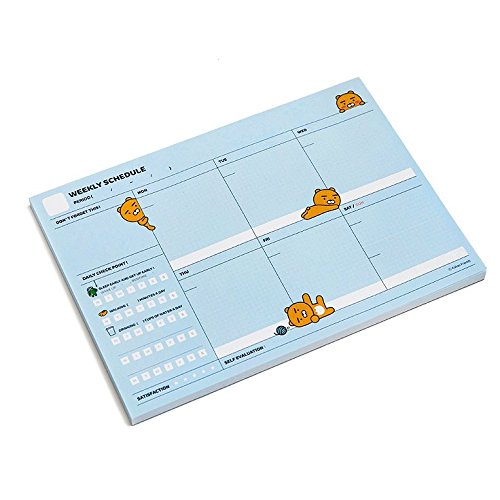 Kakao Friends Weekly Schedule Planner Pad - Ryan