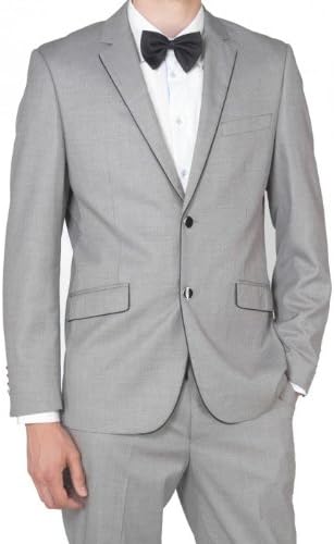 Costumecravate Costume Homme Gris Liseret Noir Ref