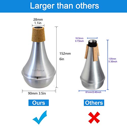 LotFancy Trumpet Mute, Lightweight Trumpet Practice Mutes, Trumpet