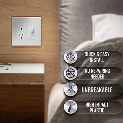 Taymac 2772W Revive Device Wall Plates 2Gang Masque Decorator Cover