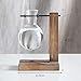 ZAILHWK Plant Terrariums Glass, Plant Containers Flower Vase,Hanging Flower Pots Glass with Retro Solid Wooden Stand and Metal Swivel Holder for Hydroponics Plants Home Gardenthumb 4