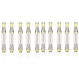 10 Pack 0.5ml/1ml Ceramic Wickless Cartridge O-i-l and D-i-s-t-i-l-l-a-t-e 1003 Acessaries For C-C-E-L-L (1ml, Gold)