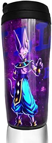 William D Oliver Dragon Ball Super-Beerus 12Ounce(350ml) Food Grade ABS Anime Thermos Coffee Cup with Sealed Lid Coffee Mug Tea Cup