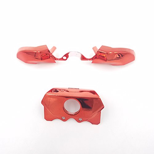 eLUUGIE Replacement Chrome Red Bumpers Trigger+T8 T6 Screwdriver Repair Tool for Xbox One Controller Elite Bumper Xbox one 3.5mm Repair Parts Xbox One Elite Controller Parts - Thumbnail 3