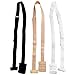 DoHope 3pcs Adjustable Low Back Bra Strap Converters Plus Size 2 Hook Black White Beige