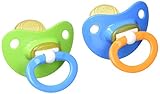 NUK Natural Shape Orthodontic Pacifiers, Latex, 18-36 Months Assorted Colors Color May Vary 2 ea (Pack of 2)