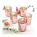 Votive Candle Holder-Set of 12 Wedding Centerpieces for Table, Mercury Glass Tealight Candle Holders Bulk for Birthday |Party |Home Decoration (Rose Gold-1)