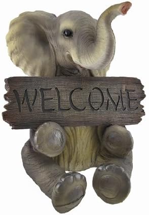 Adorable Pachy Princess Baby Elephant Welcome Sign Home Decor