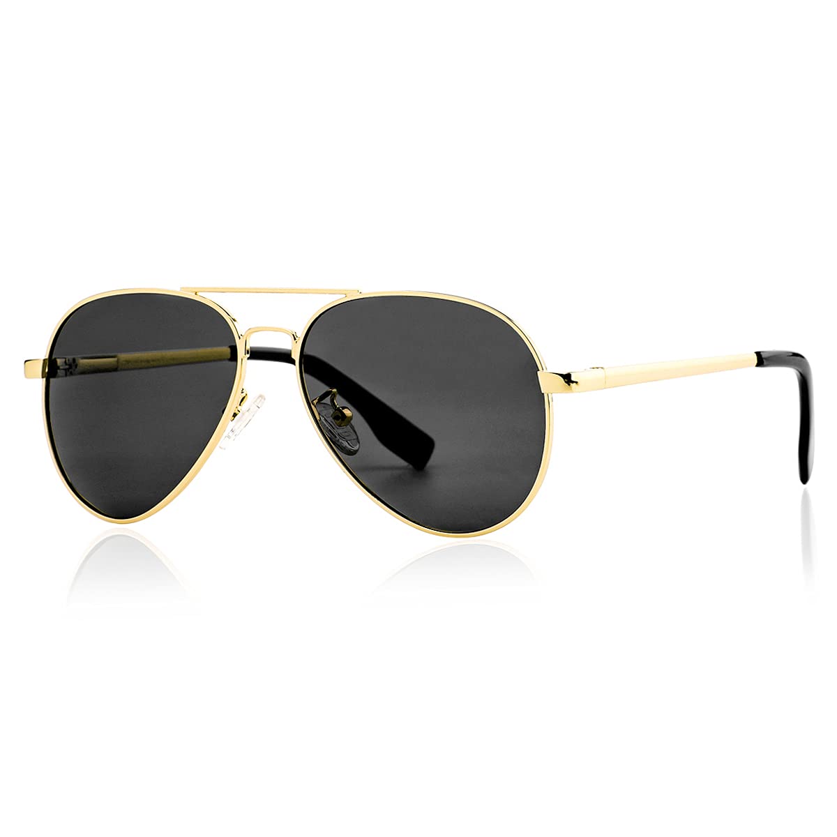 Gleyemor Polarized Aviator Sunglasses for Small Face Women and Men, 52MM Small Aviators 100% UV Protection