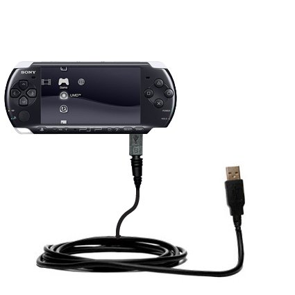 Gomadic Hot Sync and Charge Straight USB Cable for The Sony PSP-3001 Playstation Portable Slim – Charge and Data Sync with The Same Cable. Built TipExchange Technology