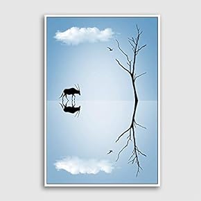 Framed Canvas Wall Art for Living Room, Bedroom Sky Canvas Prints for Modern Home Decoration Ready to Hang - 16"x24" inches