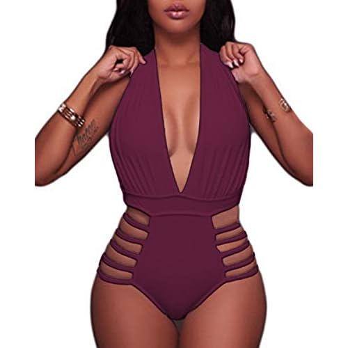 halter top one piece bathing suits