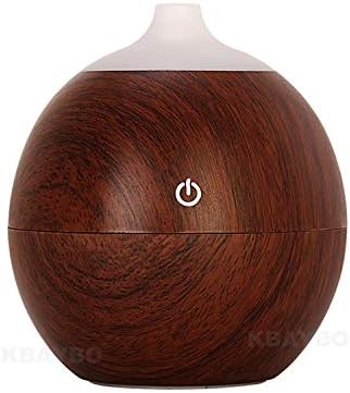 USB aroma essential oil diffuser 130ml cool mist maker ultrasonic Wood Grain Air Humidifier LED night lightsfor home,dark wood
