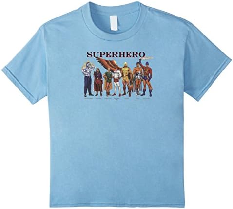 unisex-child T-shirt Classic Superhero Man O' Metal Boy King Golden Lad 6 Baby Blue