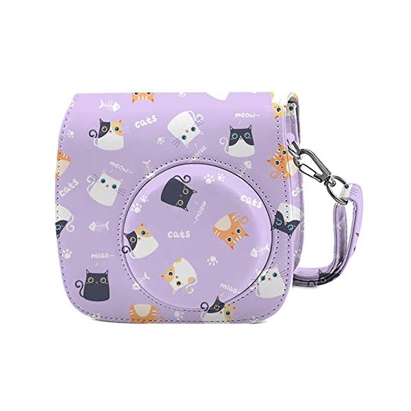 Phetium Sofortbildkamera-Schutzhülle, kompatibel mit Mini 11, PU-Leder-Tasche mit Tasche und verstellbarem Schultergurt…