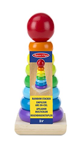 Melissa & Doug Rainbow Stacker Wooden Ring Educational Toy