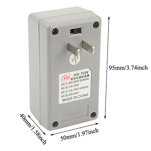 WGCD 35 Watt International Travel Voltage Converter Power Transformer 110v to 220v or 220v to 110v