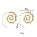 UNKE Round Swirl Maze Spiral Threader Earrings Jagged Circles Earrings