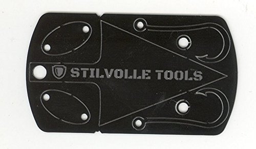 Stilvolle Tools Survival Dog tag Tool Minus Driver That Contains The 5 Features to Help Survival Dog tag-5 Survival time of The Dog tag Size, Lures/Trap Lock à 2, Arrowhead, Hook à 2 (Black)