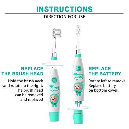 image for yuantongshun kids& Baby Toothbrush Electric Sonic Battery Powered With