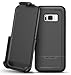 ENCASED Galaxy S8 Plus Belt Clip Case (S8+) Rebel Series, Heavy Duty Impact Armor w/Secure Fit Holster (Samsung S8+ 2017 Release) (Smooth Black)