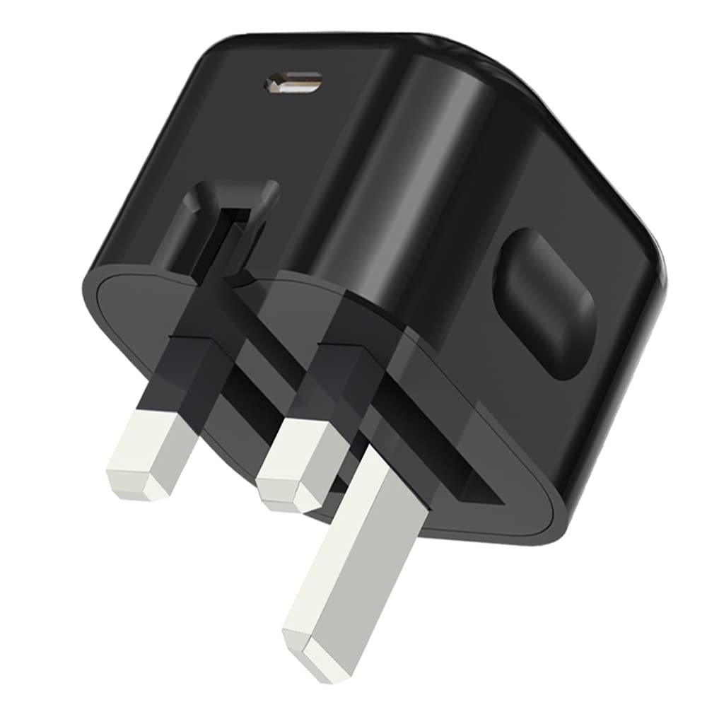 SPEEDY® For iPhone 16e/16/16 Pro/16 Pro Max/16 Plus Charger, 20W USB Type C PD Fast, USB 20W QC 3.0 Charging adapter With Foldable Plug For iPhone 16e/16/16 Pro/16 Pro Max/16+ (Black)