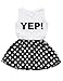Arshiner Toddler Baby Kids Girls Summer 2PCS Sets Outfits Sleeveless Shirt/ Vest Tops + Dots Skirt